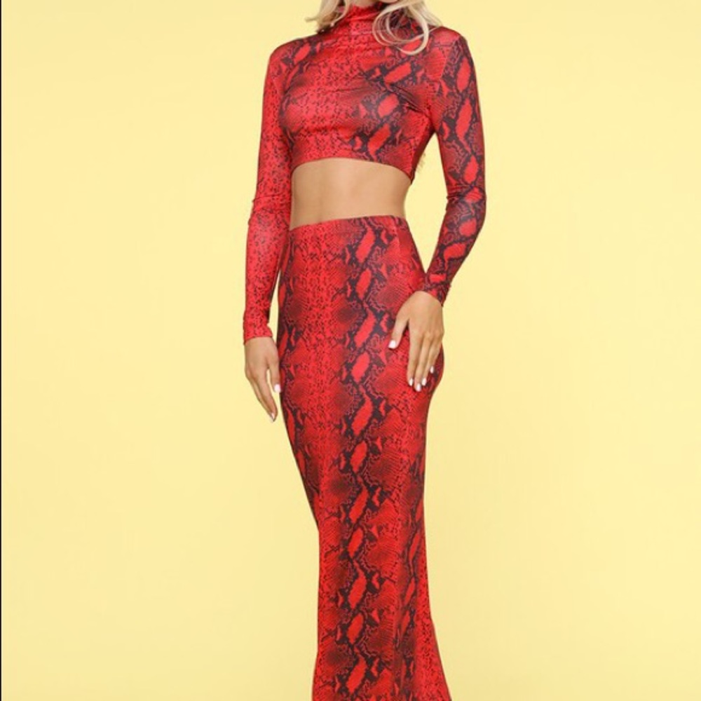 Snakeskin print 2pc set